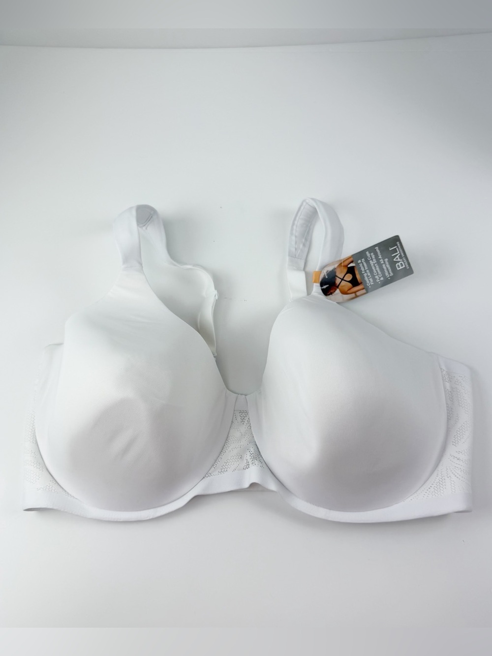Bali Bra 42DD White Coolest Smoothing Underwire T-Shirt NWT 4580